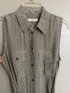 EQUIPMENT Femme Signature Shirtdress, Geometric Pockets  Size XS Belted - Picture 1 of 11