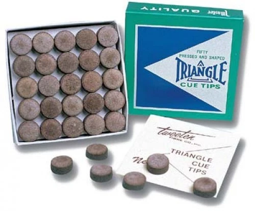 3 St. Cue Kö Queueleder Billard Leder Klebeleder "Triangle" 12 mm, medium (M)