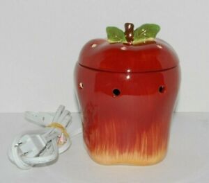 Scentsy Big Apple Full Size Electric Warmer Ceramic Red, Retired