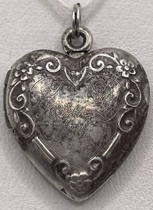 Sterling Silver Heart Locket Small Pendant (3.01gr) - Picture 1 of 4