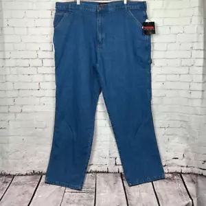 Wolverine Jeans Mens 44x32 Carpenter Work Hammer Loop Denim Medium Wash Blue - Picture 1 of 11