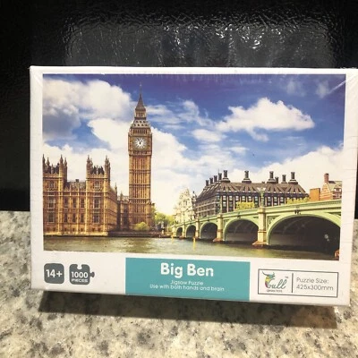 Big Ben 1000 Piece jigsaw puzzle- bridge Gull Qihan toys  425×300cm Sealed - Image 1 of 4