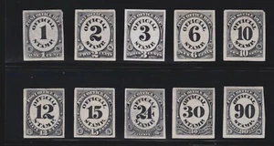O47P3-O56P3 Post Office Department India Paper Proof Complete VF-XF SCV$200 (03) - Picture 1 of 2
