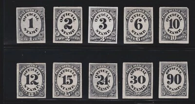 O47P3-O56P3 Post Office Department India Paper Proof Complete VF-XF SCV$200 (03) - Image 1 of 2