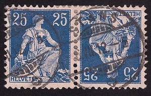 Schweiz Helvetia Zusammendrucke Mi.Nr. K 3 gestempelt Mi.Wert 160 € (B308) - Picture 1 of 2