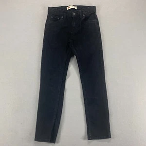 Levis Jeans Boys 14 Reg Black 511 Slim Straight Medium Wash Denim 26x27 - Picture 1 of 15