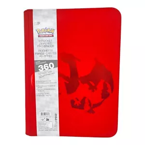 Ultra Pro Pokemon TCG Charizard 9 Pocket Leather Binder Red 360 Card Capacity - Picture 1 of 7