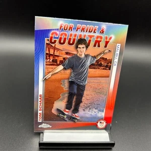 2024 Topps Chrome USA Olimpiadi per Pride & Country #10 Tom Scharr Skateboarding - Foto 1 di 2