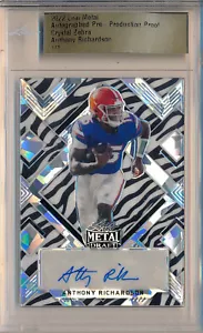 ANTHONY RICHARDSON - 2022 Leaf Metal Crystal Zebra Pre Production 1/1 - Colts - Picture 1 of 1