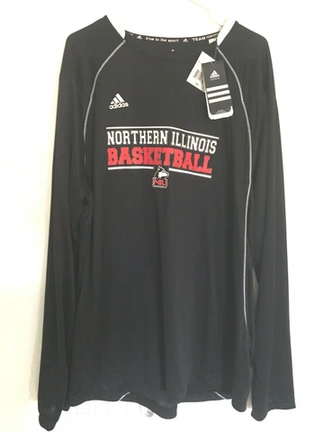 Northern Illinois Huskies Adidas NWT NCAA Basketball Men's Black Climalite 2XL Cover