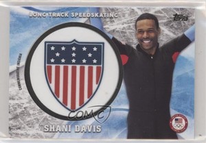 2018 US Olympic & Paralympic Team and Hopefuls Flag /50 Shani Davis Rookie RC