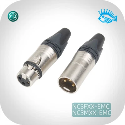 Neutrik XLR Enchufe de 3 pines Antimagnético y Antiinterferencia NC3FXX-EMC NC3MXX-EMC Foto 1 de 4