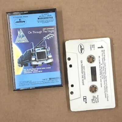 DEF LEPPARD Cassette Tape 80s Metal Glam ON THROUGH THE NIGHT RCA CLUB RELEASE - Image 1 of 4
