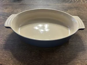 Le Creuset Casserole Dish Oval Stoneware Blue 10.5 X 8 Au Gratin EUC - Picture 1 of 11