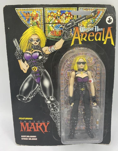 Antarctic Press Warrior Nun Areala Shot Gun Mary  5+" Action Figure Brand New Cover