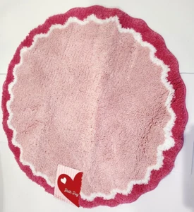 Valentines Day Round Pink Red Bathroom MAT BATH RUG 26" Dia - Picture 1 of 4