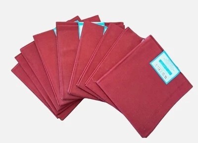 Waverly Maroon Cotton Fabric Lot of 8 100% Cotton Sewing Quilting Crafts 18"x21" - Image 1 of 3