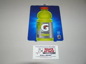 DIXIE NARCO 501E HVV & 276E SODA MACHINE "Gatorade Lemon Lime" 20oz VEND LABEL - Picture 1 of 3