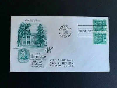 Scott #1037 4.5 cent stamp honoring the Hermitage First Day Cover - Image 1 of 2