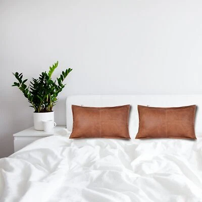 Желтый хруст простоя прямоугольник мягкий из овчины кожаный наволочка для спальни - Изображение 1 из 4