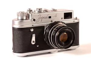 Serviced CLA ZORKI 4 USSR LEICA 35mm Film Black Kamera Industar-61 2,8/52mm Objektiv - Bild 1 von 9