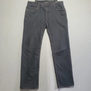 prAna Pants Mens 38x32 Bronson Jeans Dark Gray Camp Hike Outdoor Dad  - Picture 1 of 15