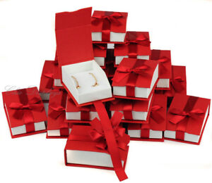 18 pièces boîtes à bijoux pendentif pour boucles d'oreilles boîtes cadeaux rouge boucles d'oreilles longues boîtes à bijoux