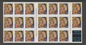 US #3176a Madonna and Child Booklet of 20 Self-Adhesive 32 Cent Stamps MNH - Picture 1 of 2