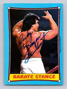 Ricky Steamboat Authentic Autographed 1987 WWF O-Pee-Chee Wrestling Card - Picture 1 of 2