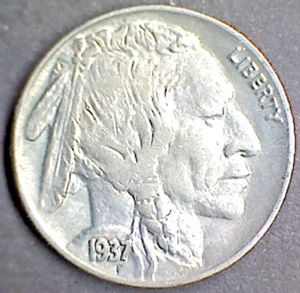 Büffelnickel 1937 vz - Bild 1 von 2