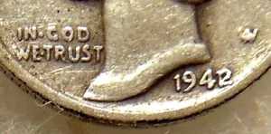 1942/1-P Mercuey Dime - Scarce 2/1 Variety - Very Nice Looking Coin - Picture 1 of 4