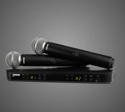 Shure BLX288E/SM58-S8 Wireless Mikrophon Set Dual Vocal System mit zwei SM58 - Bild 1 von 4