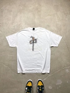 Vintage 2000s Red Dragon Skateboard Graphic T Shirt RDS White XL Size Shortys - Picture 1 of 8