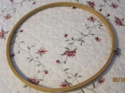 Vintage 12 Inch Round Wooden Embroidery Hoop - Image 1 of 3