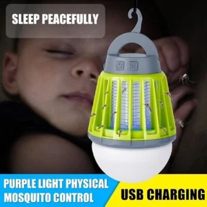 2-in-1 Tent Camping LED Light Mosquito Killer Camping Lantern Bug Zapper IPX6 - Picture 1 of 25