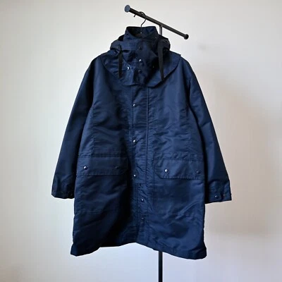 Engineered Garments "Duster Coat" nylon satin navy, made in USA, oversized "S" - Image 1 of 4