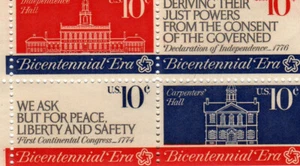STAMP US SCOTT 1546a "Bicentenial Era" 10 CENT 1974 MNH BLOCK OF 4 - A - Picture 1 of 1