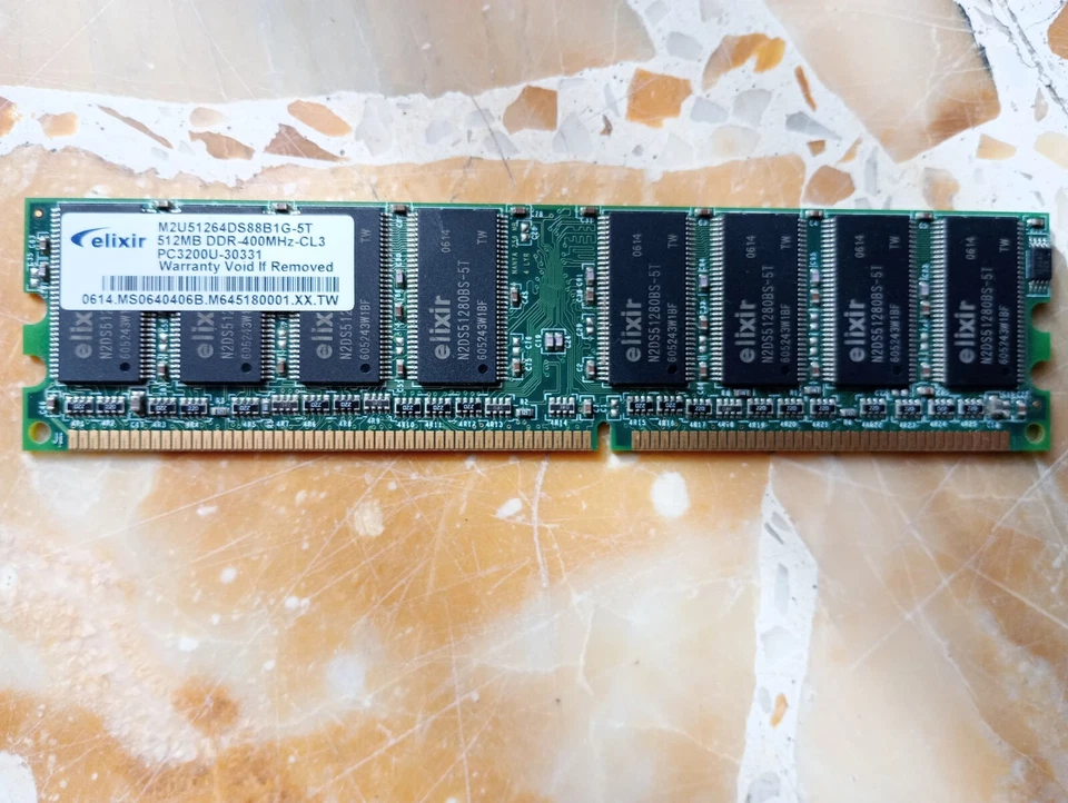 512 mb Elixir DDR 400 mhz  Ram - Immagine 1 di 1