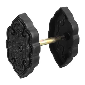Door Hole Cover Plate 2 5/8 Inches Zinc Alloy Black Deadbolt Cover Plate - Picture 1 of 6