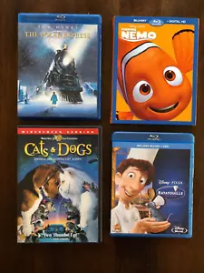 Kid's DVD Blu-Ray Movie Lot Finding Nemo Polar Express Ratatouille Cats & Dogs - Imagen 1 de 10