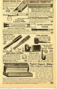 1950 anuncio impreso de fabricante de cigarrillos rápido, soporte, rectificador, anillo para dedos, servidor - Imagen 1 de 2