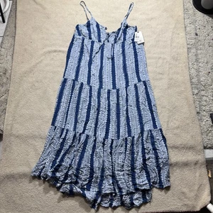 Rip Curl Dress Womens Medium Blue Nommo Stripe Maxi Sleeveless Boho Summer NWT - Bild 1 von 12