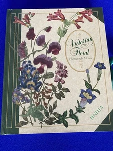 Victorian Floral Photograph Album 23 Photo Frames Vintage 1999 - Imagen 1 de 6