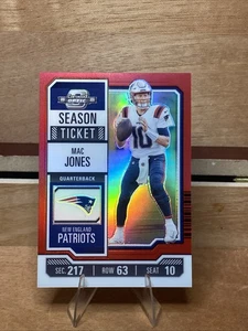 2023 Panini Contenders Optic - Biglietto Stagione Mac Jones #38 Red Prizm /175 - Foto 1 di 4