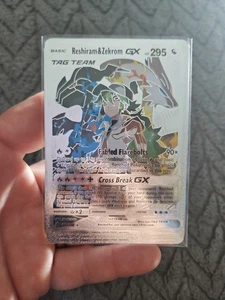 Reshiram & Zekrom GX Silver Foil Fan Art Vinyl Sammler Pokemon Karte - Bild 1 von 3