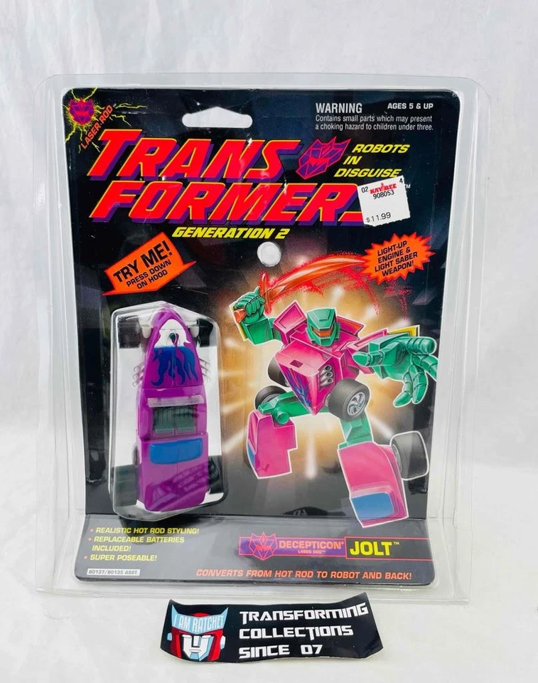 Transformers Original G2 1992 Laser Rod Decepticon Jolt MISB Sealed - Image 1 of 2