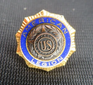 Vintage Blue & Gold Tone American Legion Lapel Pin Badge 5/8 inches - Picture 1 of 3