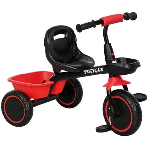 AIYAPLAY Kids Trike for 2 to 5 Years with Adjustable Seat, Baskets, Red - Picture 1 of 11