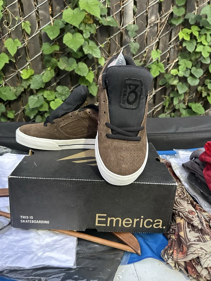 Emerica Reynolds 3 коричневый замшевый коньков туфли - мужской размер 6 (ЕС 38) - новый в коробке - Изображение 1 из 4