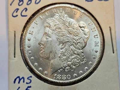 1880-CC Morgan Dollar BU Uncirculated Mint State 90% Silver $1 US Coin - Image 1 of 2